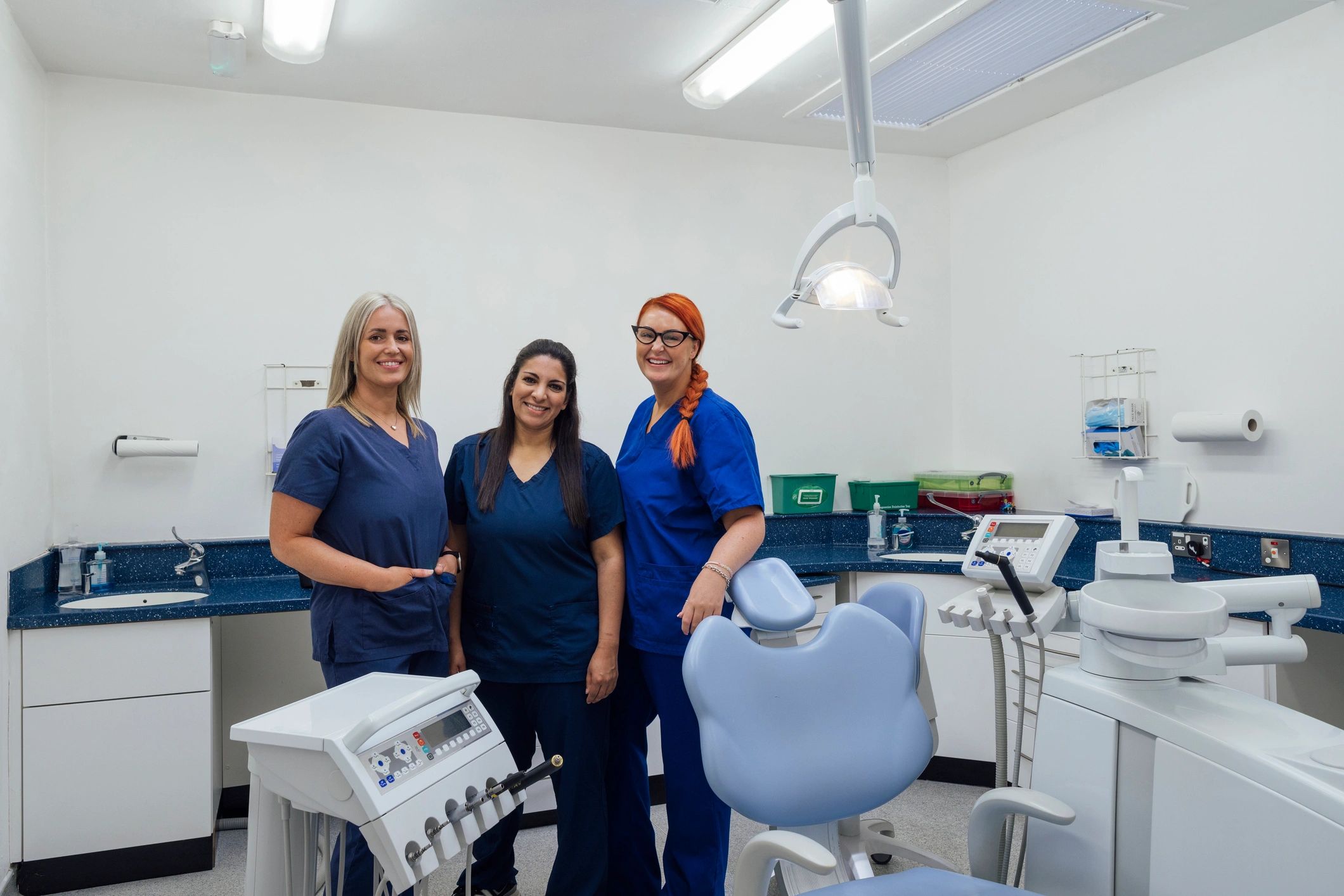 Dental team in a clinic